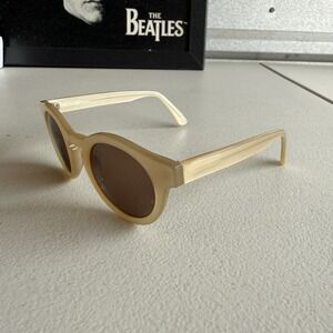 Sunday Somewhere Cream Round Frame Sunglasses